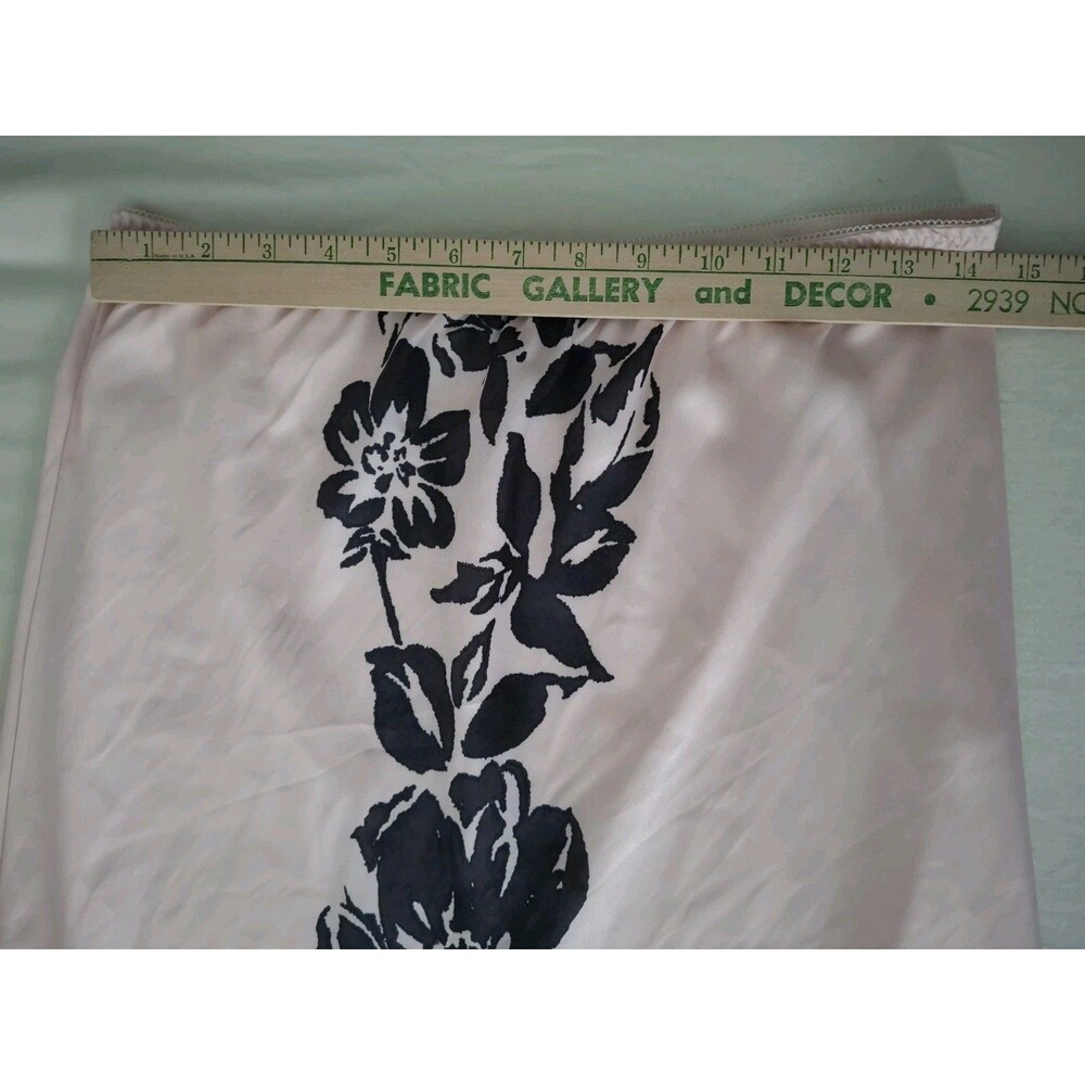 Free People Long Lost Lover Maxi Slip Skirt Lace Inset Satin Flouncy Pink M EC - Picture 10 of 12